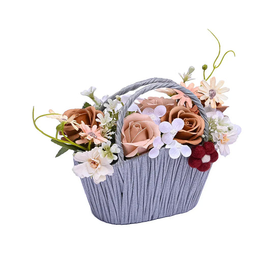 Aranjament floral elegant, flori de sapun, D4066, Crem - 221.ro
