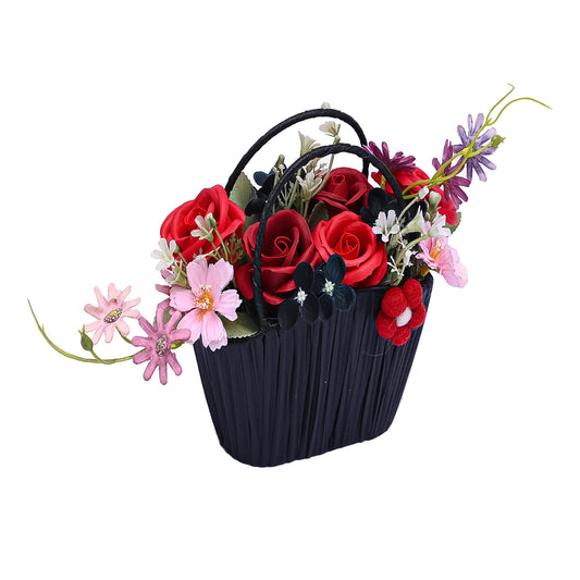 Aranjament floral elegant, flori de sapun, D4066, Rosu