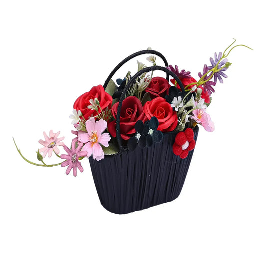 Aranjament floral elegant, flori de sapun, D4066, Rosu - 221.ro