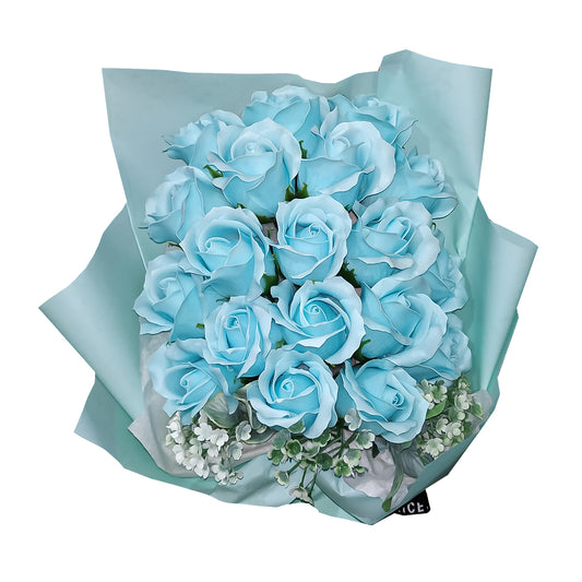 Aranjament floral elegant, flori de sapun, D4072, Blue