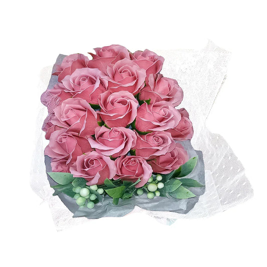 Aranjament floral elegant, flori de sapun, D4072, Mov - 221.ro