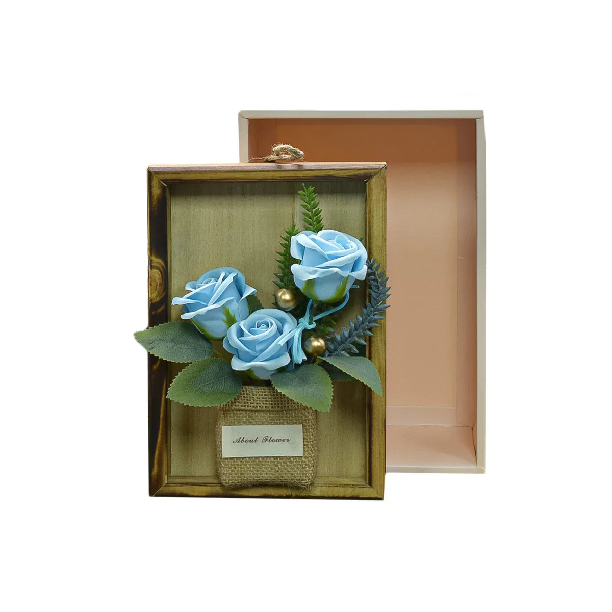 Aranjament floral elegant, flori de sapun, D4075, Blue - 221.ro