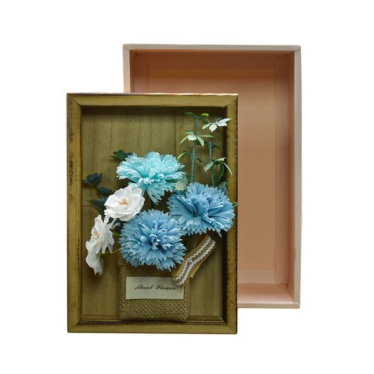 Aranjament floral elegant, flori de sapun, D4085, Blue