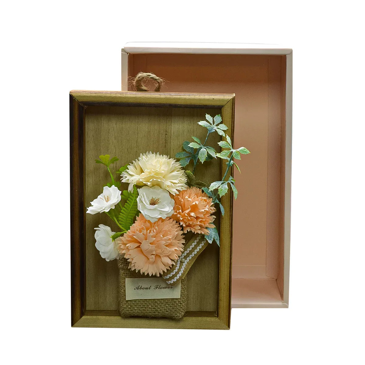 Aranjament floral elegant, flori de sapun, D4085, Crem - 221.ro