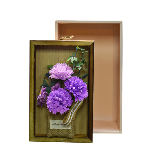 Aranjament floral elegant, flori de sapun, D4085, Mov