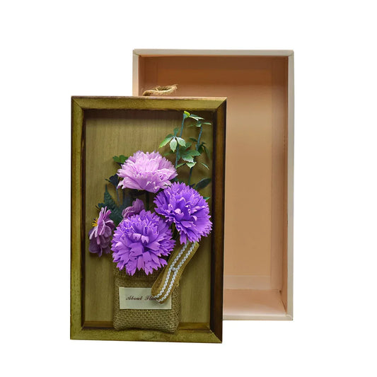 Aranjament floral elegant, flori de sapun, D4085, Mov - 221.ro