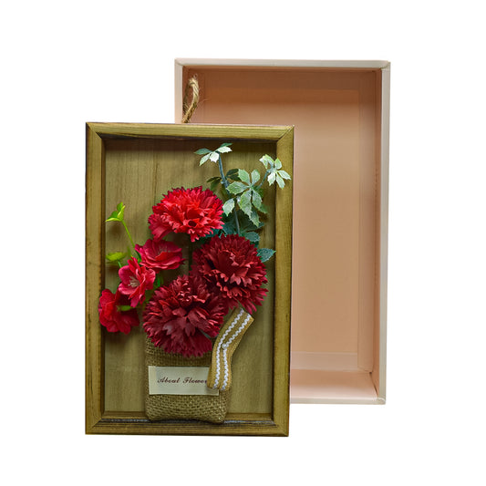 Aranjament floral elegant, flori de sapun, D4085, Rosu