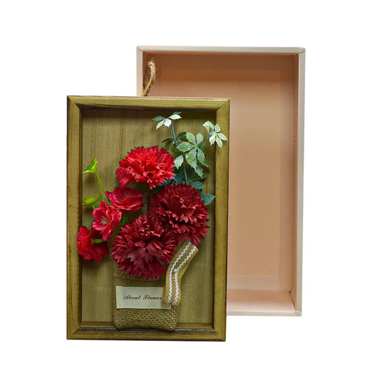 Aranjament floral elegant, flori de sapun, D4085, Rosu - 221.ro