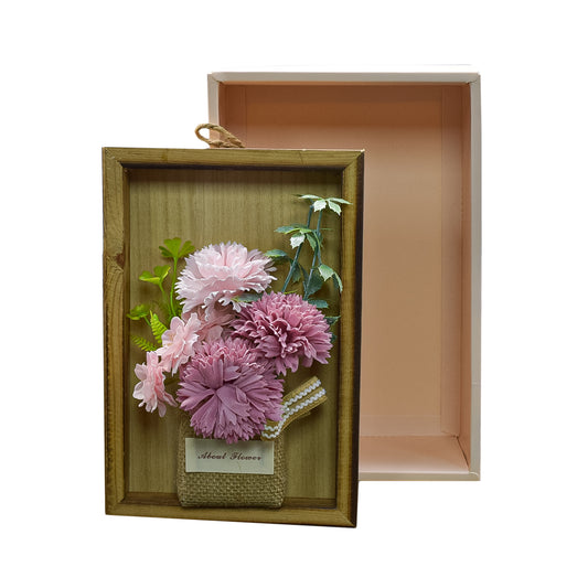 Aranjament floral elegant, flori de sapun, D4085, Roz - 221.ro