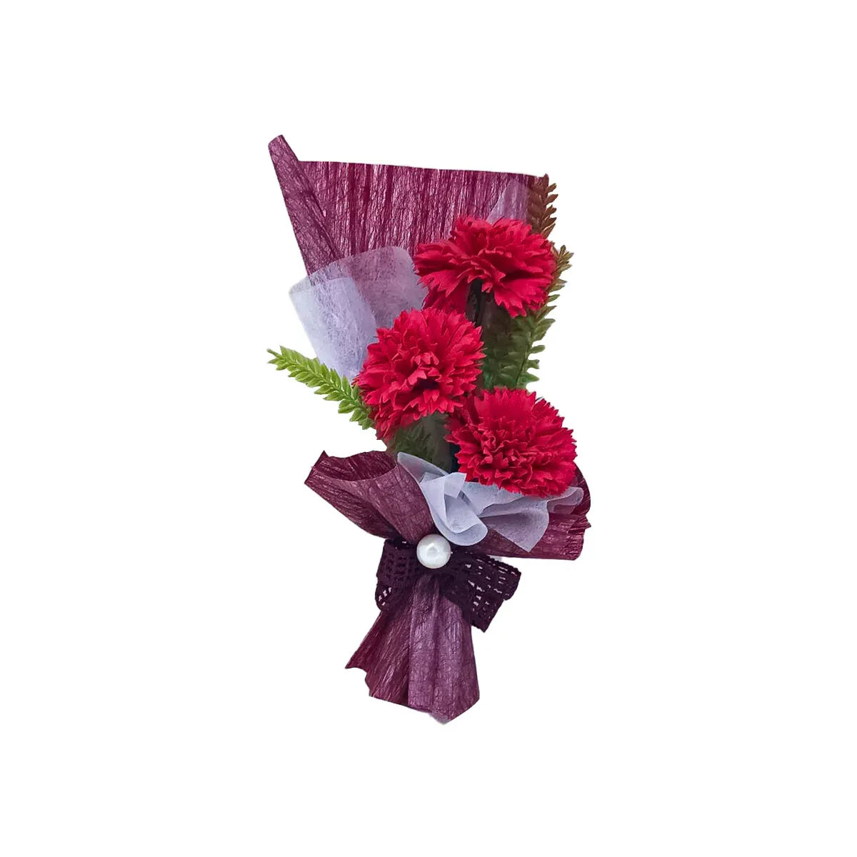 Aranjament floral elegant, flori de sapun, D4087, Rosu - 221.ro