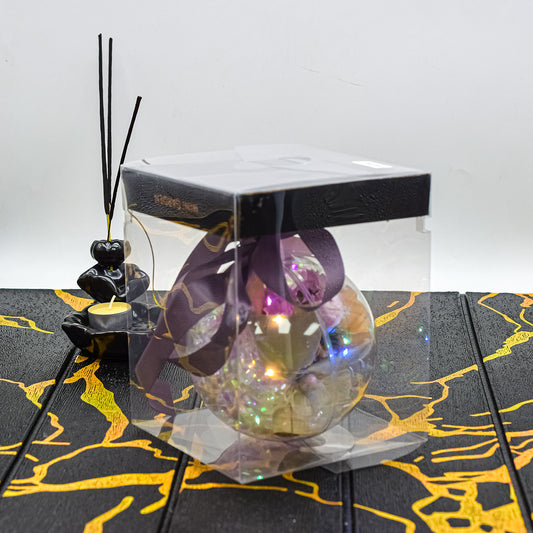 Aranjament floral elegant, flori de sapun, D4094, Mov