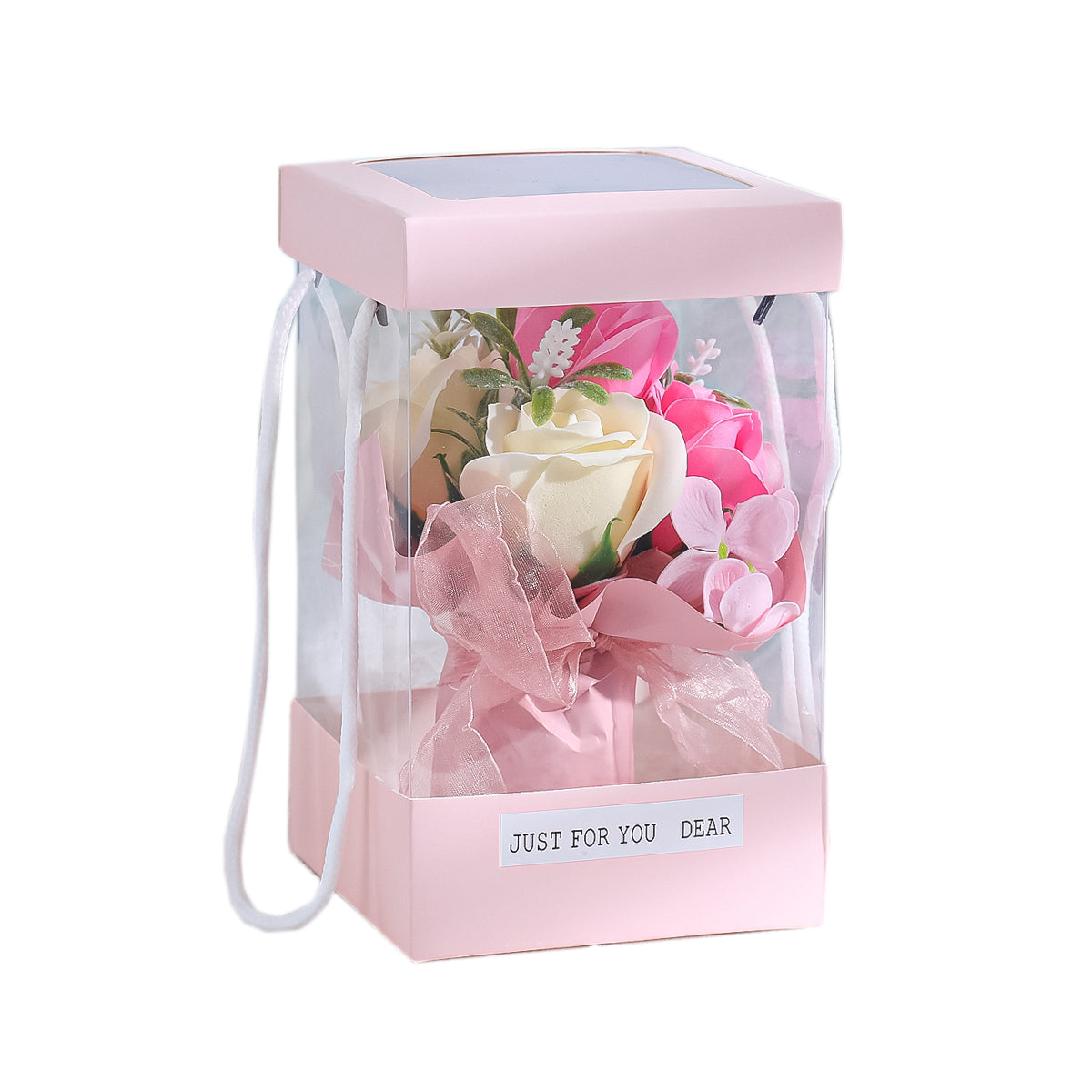 Aranjament floral elegant, flori de sapun, D4096, RozPal