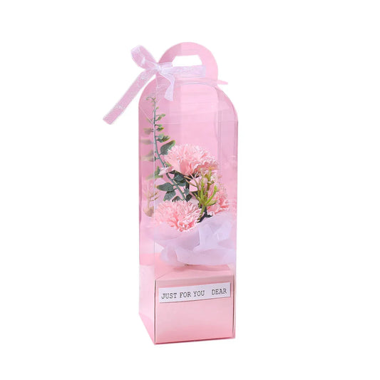 Aranjament floral elegant, flori de sapun, D4097, Roz - 221.ro
