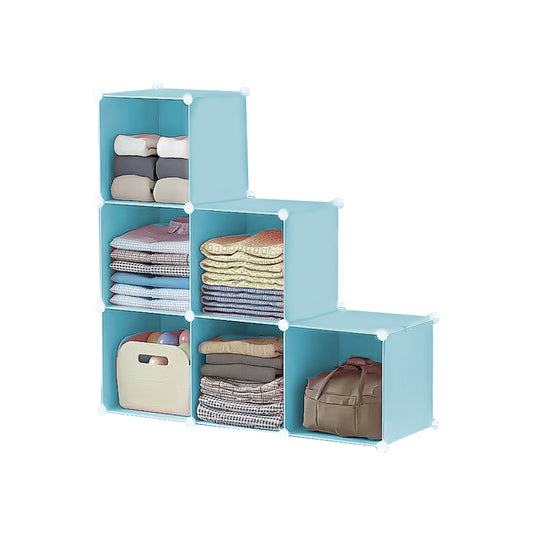 Dulap Modular, 6 Compartimente, D4108, Blue