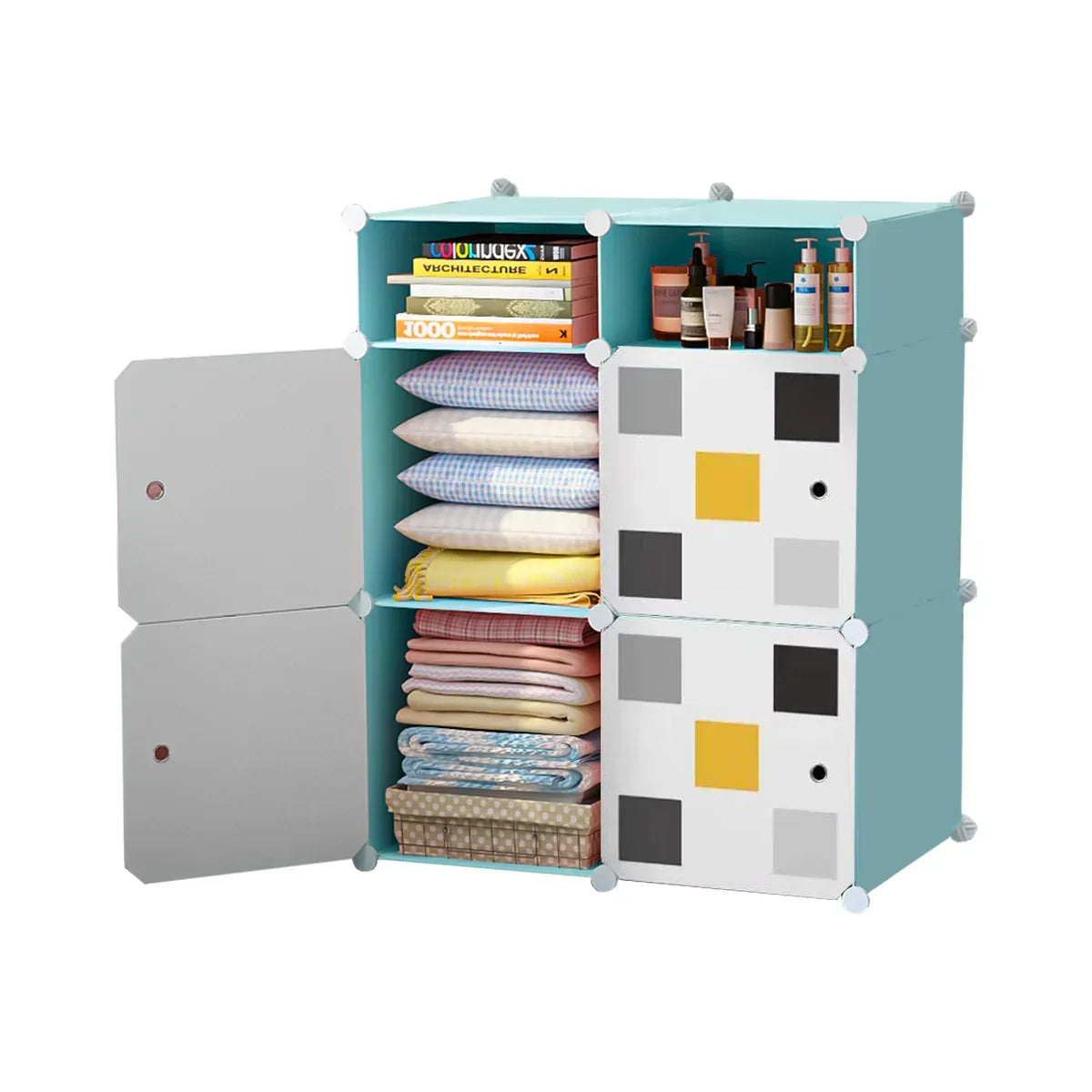 Dulap Modular, 6 Compartimente, D4121, Blue - 221.ro