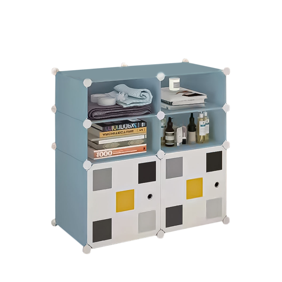 Dulap Modular, 6 Compartimente, D4127, Blue - 221.ro