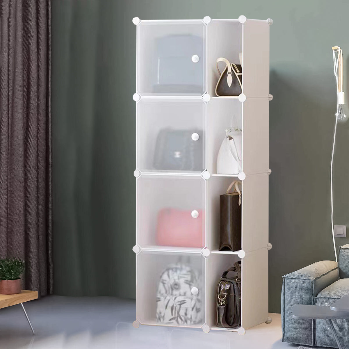 Dulap Modular, 8 Usi, D4128, Alb