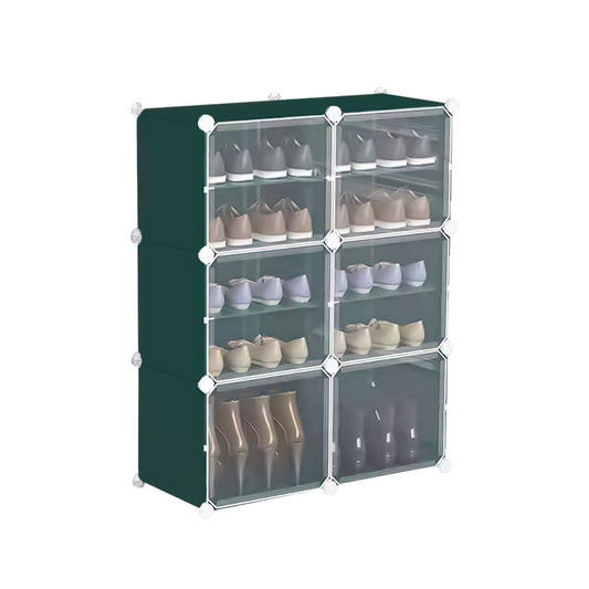 Pantofar modular, 10 Compartimente, D4132, Verde