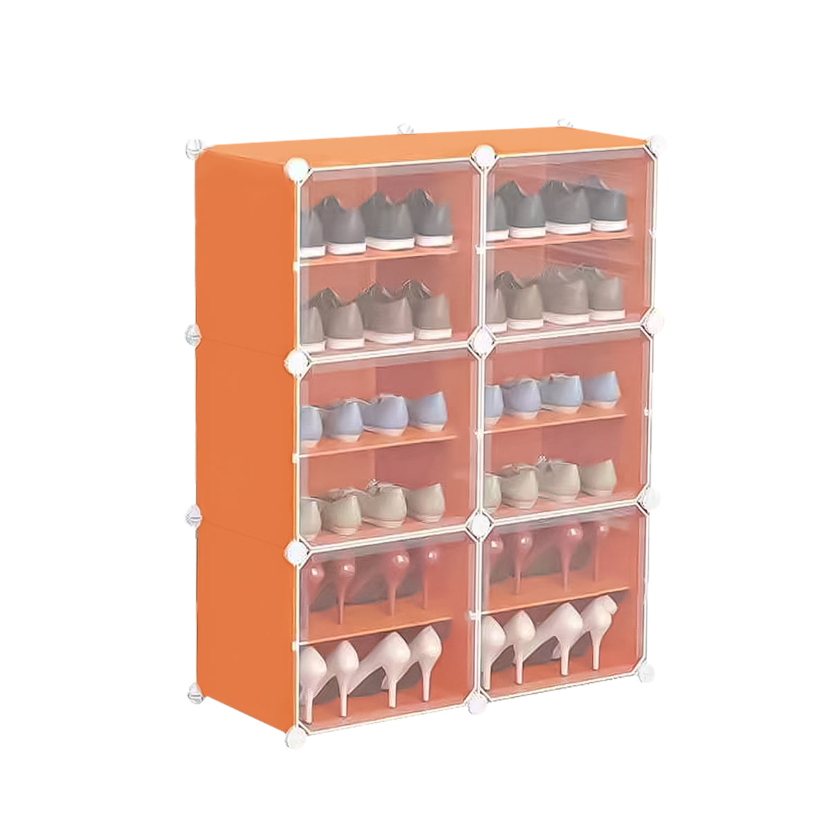 Pantofar modular, 12 Compartimente, D4133, Portocaliu