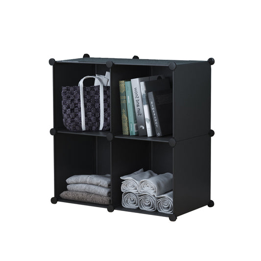 Dulap Modular, 4 Compartimente, fara usi, Naimeed D4139, Negru