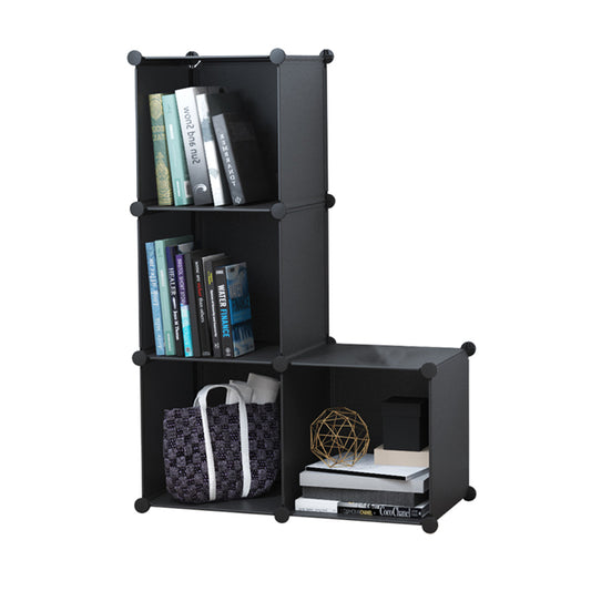 Dulap Modular, 4 Compartimente, fara usi, Naimeed D4140, Negru