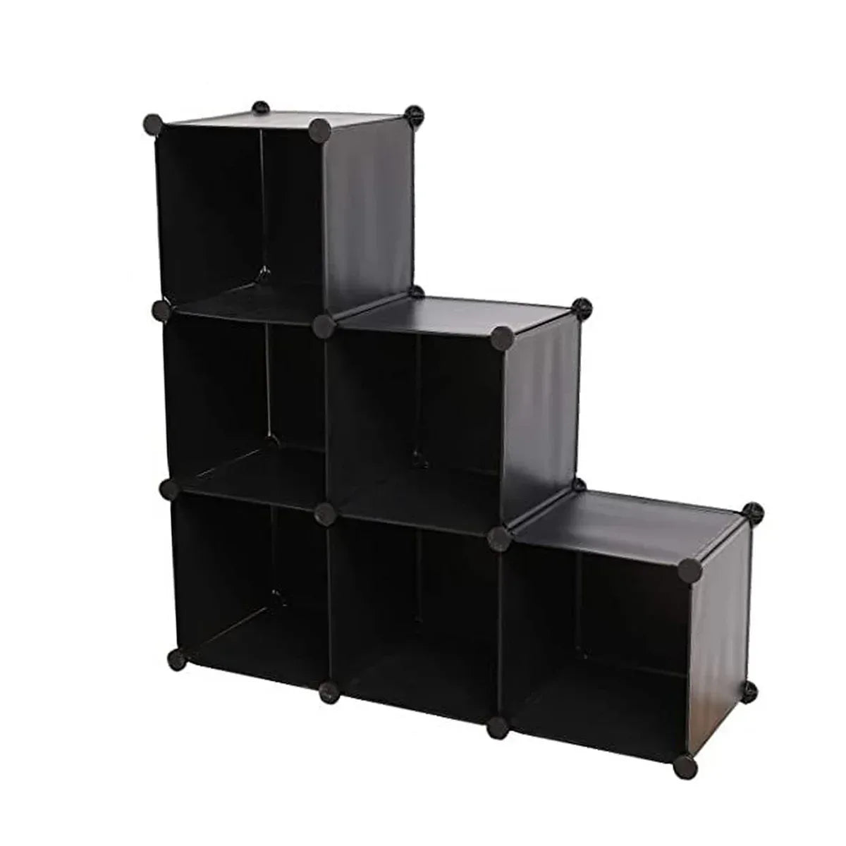 Dulap Modular, 6 Compartimente, fara usi, Naimeed D4142, Negru - 221.ro