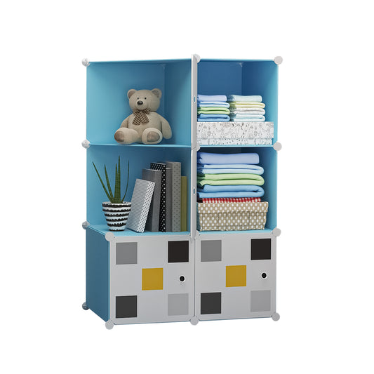Dulap Modular, 6 Compartimente, D4146, Blue