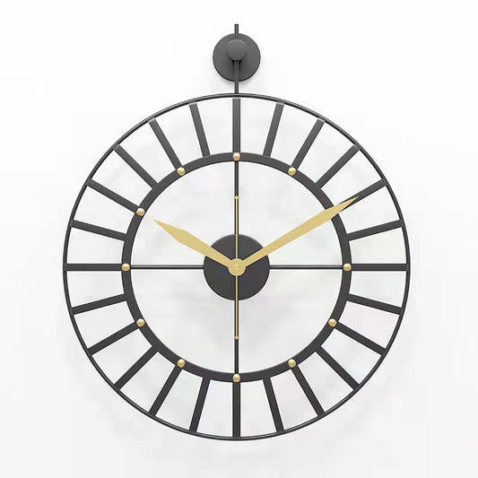 Ceas de perete, stil elegant, Metal, mecanism Silentios, D4159, 50 cm, Negru