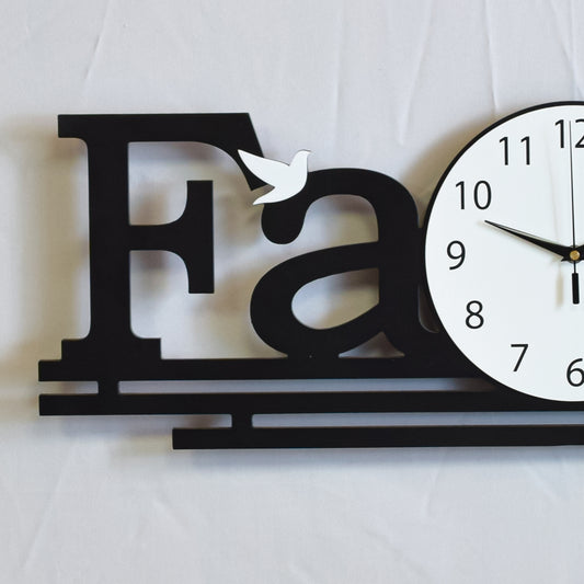 Ceas de perete, stil elegant, mecanism Silentios, D4162, 80*26 cm, Negru