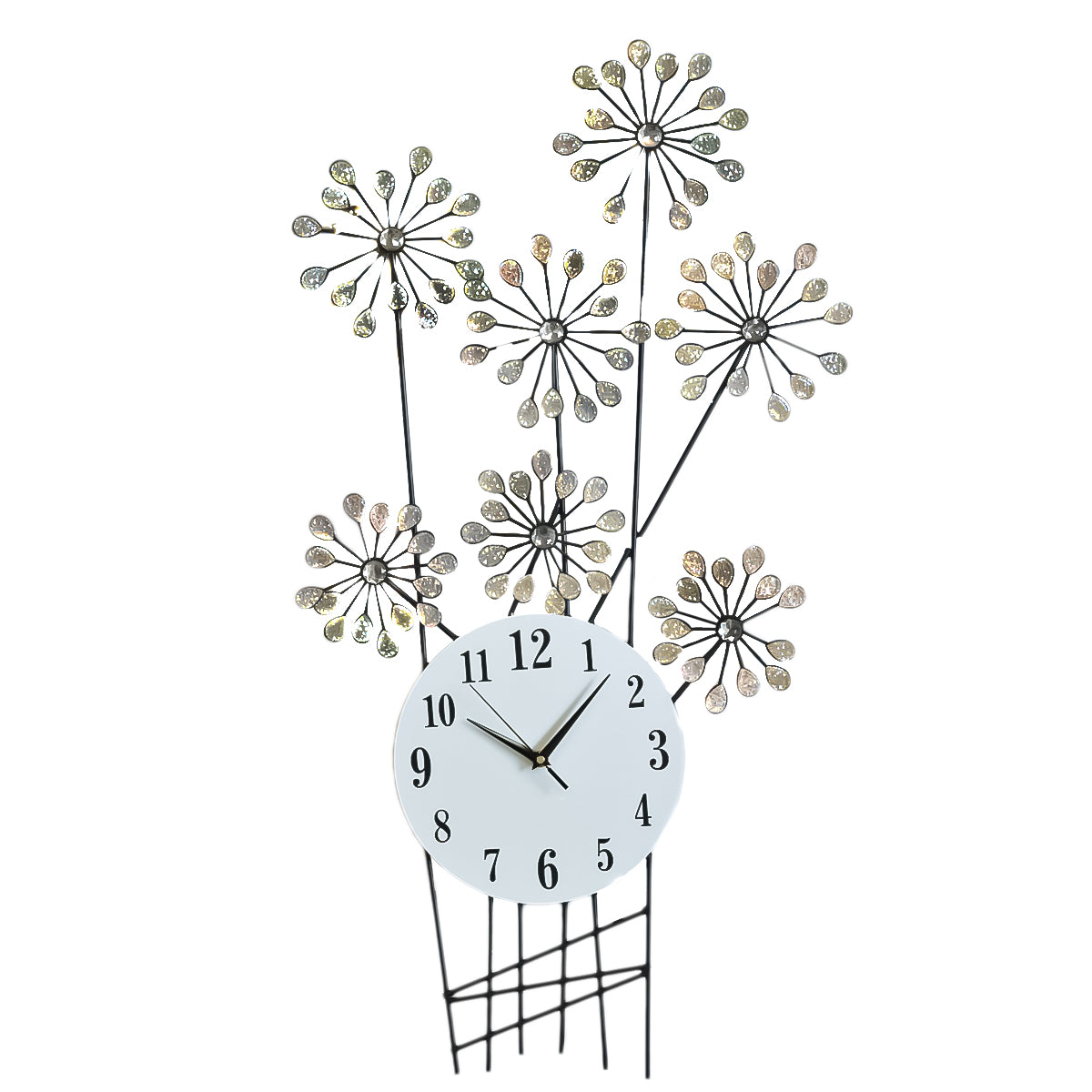 Ceas de perete, stil elegant, Metal, mecanism Silentios, D4186, 46*88 cm, Negru