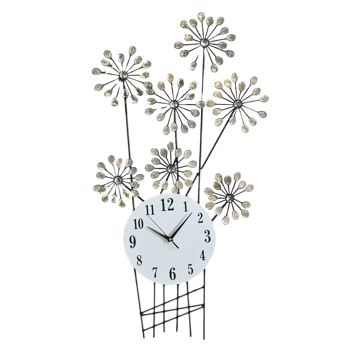 Ceas de perete, stil elegant, Metal, mecanism Silentios, D4186, 46*88 cm, Negru - 221.ro