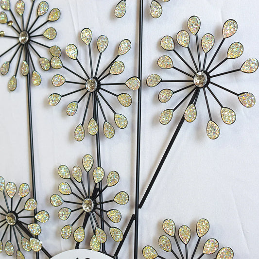 Ceas de perete, stil elegant, Metal, mecanism Silentios, D4186, 46*88 cm, Negru - 221.ro