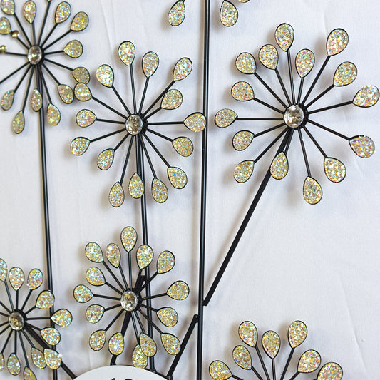 Ceas de perete, stil elegant, Metal, mecanism Silentios, D4186, 46*88 cm, Negru