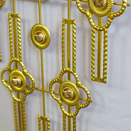 Ceas de perete, stil elegant, Metal, mecanism Silentios, D4189, 73*125 cm, Auriu - 221.ro