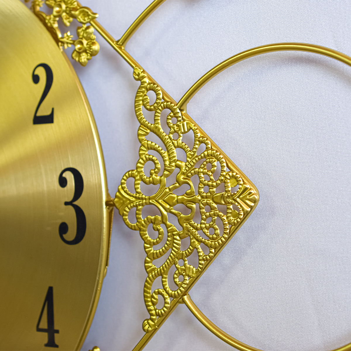 Ceas de perete, stil elegant, Metal, mecanism Silentios, D4189, 73*125 cm, Auriu