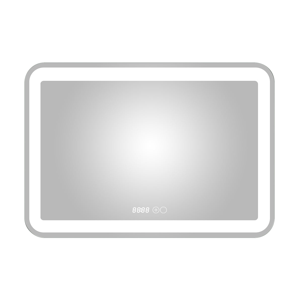 Oglinda baie, sistem iluminare LED, IP44, 100x70cm, D4230, Dezaburire, Touch, Ceas