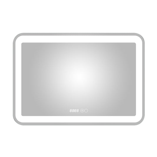 Oglinda baie, sistem iluminare LED, IP44, 100x70cm, D4230, Dezaburire, Touch, Ceas