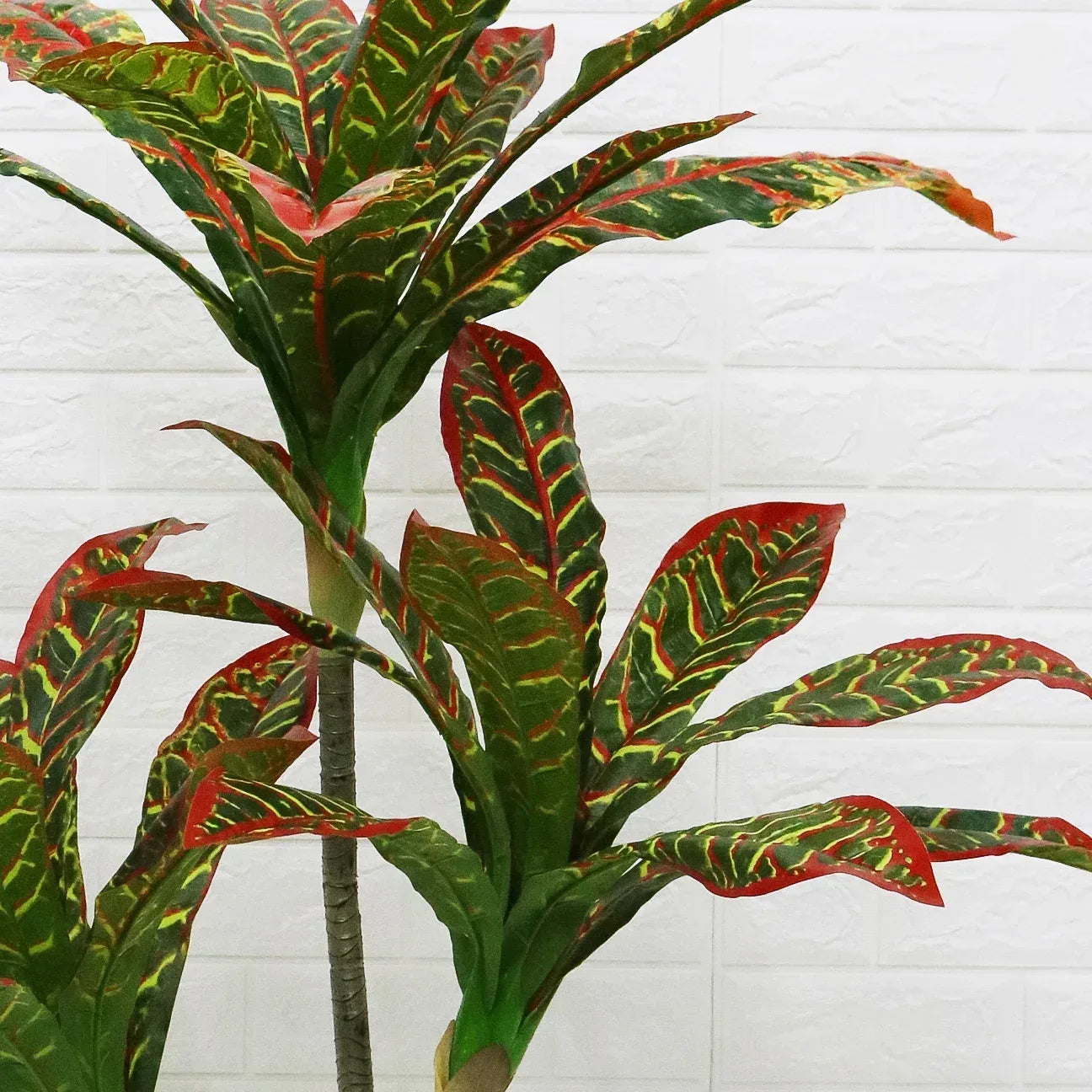 Planta artificiala, Dracaena fara ghiveci, D4266, 140cm, verde/rosu - 221.ro