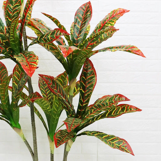 Planta artificiala, Dracaena fara ghiveci, D4268, 170cm, verde/rosu - 221.ro