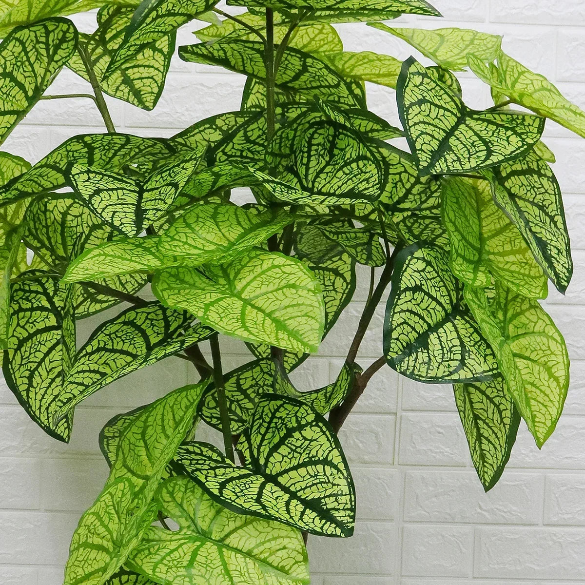 Planta artificiala, Alocasia fara ghiveci, D4287, 165cm, verde/galben - 221.ro