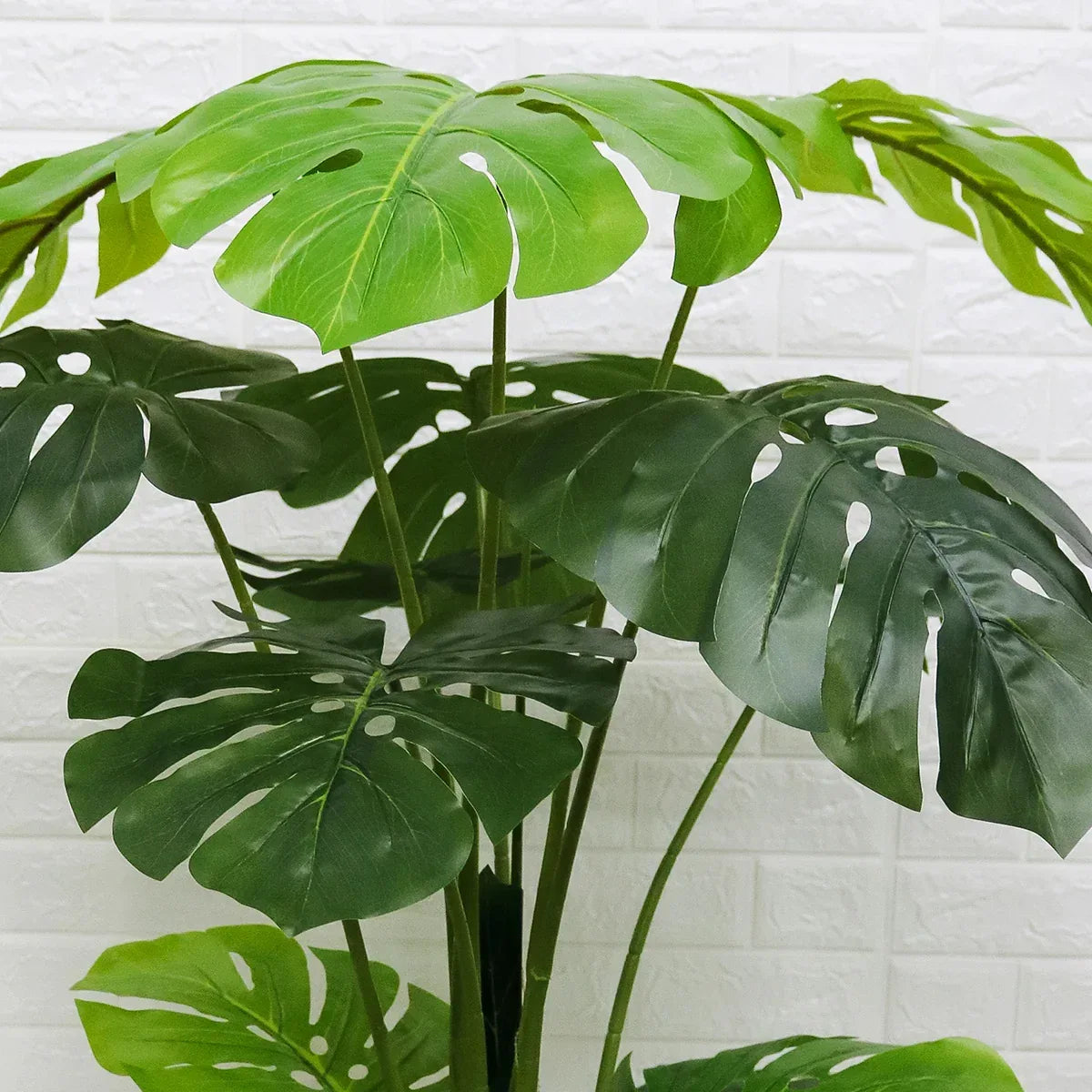 Planta artificiala, Monstera fara ghiveci, 15 frunze, D4292, 150cm, verde - 221.ro