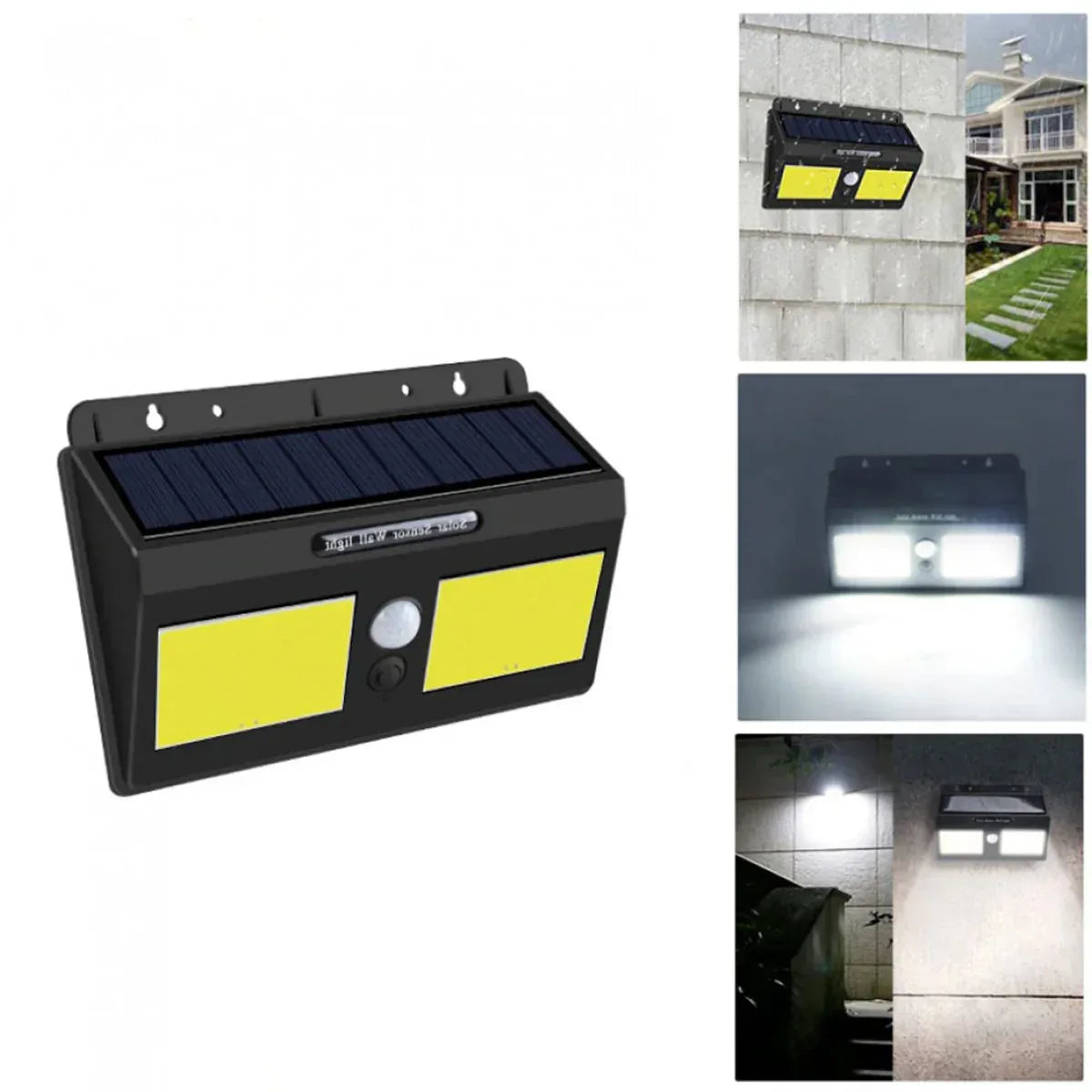 Lampa solara, cu senzor de miscare, lumina LED, acumulator, Naimeed D4309, 96 LEd-uri - 221.ro