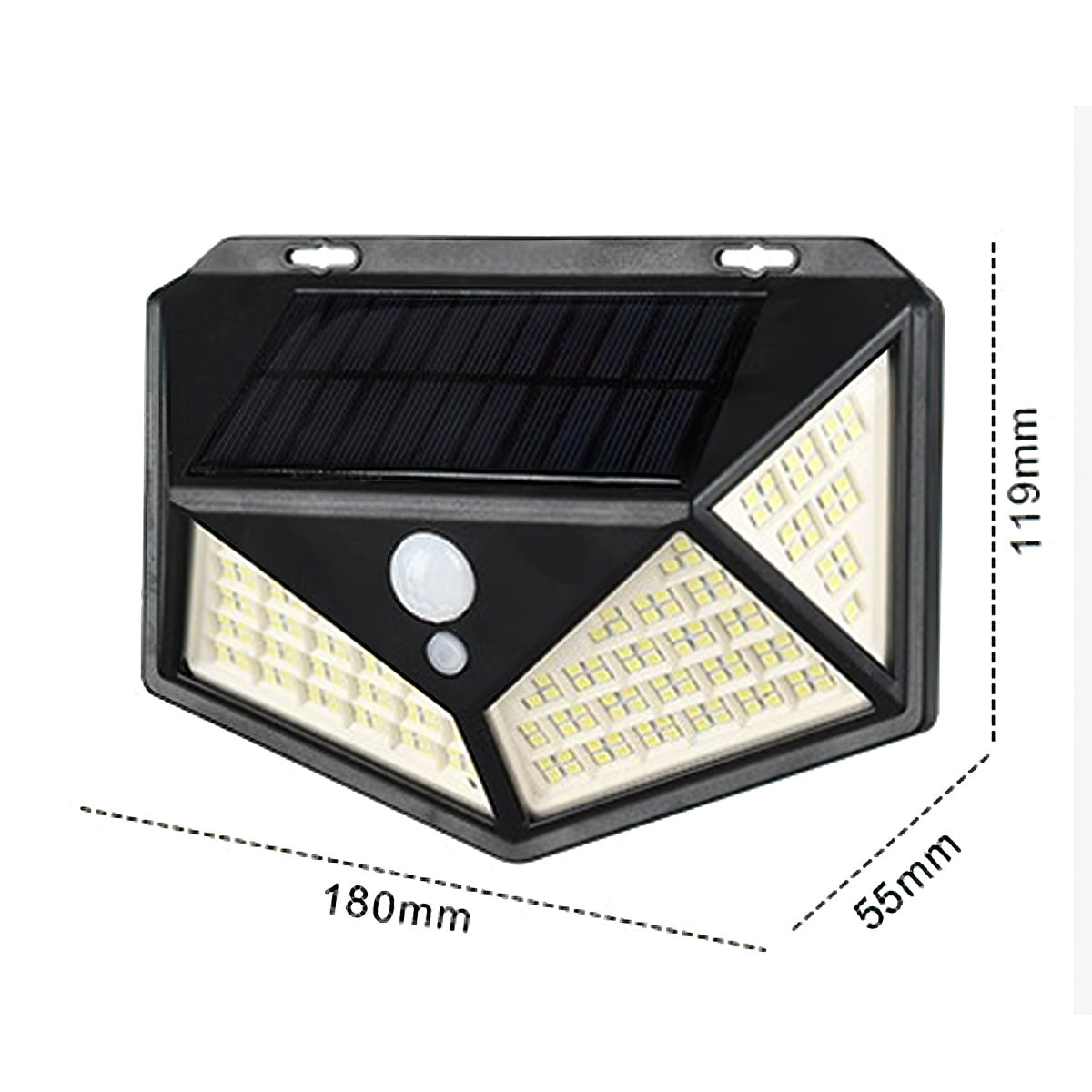 Lampa solara, cu senzor de miscare, lumina LED, acumulator, Naimeed D4315, 208 LED-uri
