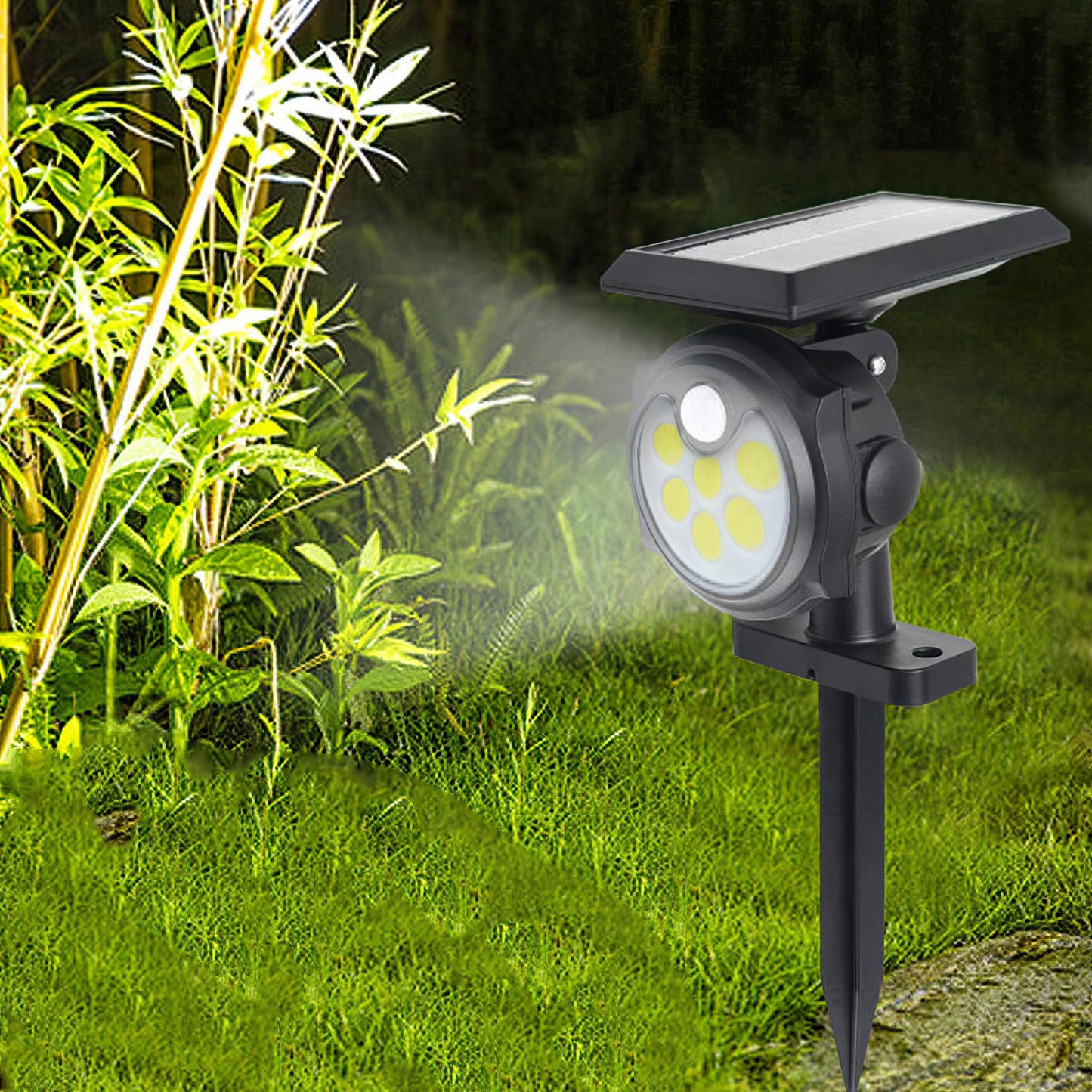 Lampa solara, cu senzor de miscare, lumina LED, acumulator, Naimeed D4321, COB 42 LED-uri