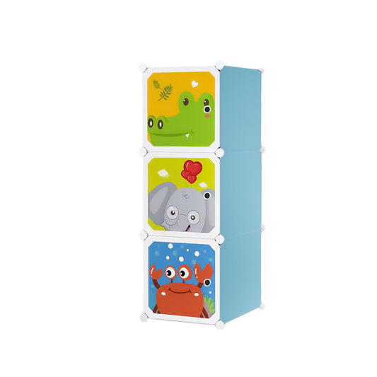 Dulap Modular Copii, 3 Usi, D4379, Blue