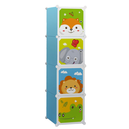 Dulap Modular Copii, 4 Usi, D4381, Blue