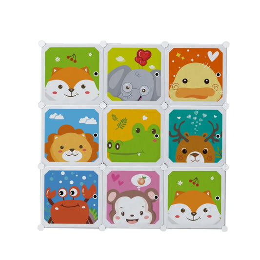 Dulap Modular Copii, 9 Usi, D4391, Alb - 221.ro