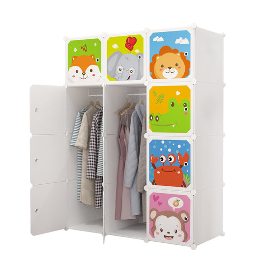 Dulap Modular Copii, 12 Usi, D4397, Alb