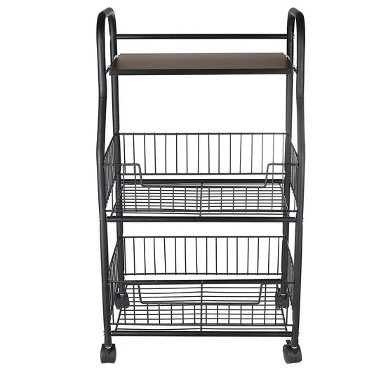 Raft metalic mobil, multifunctional, 3 polite, Naimeed D4401, Negru - 221.ro