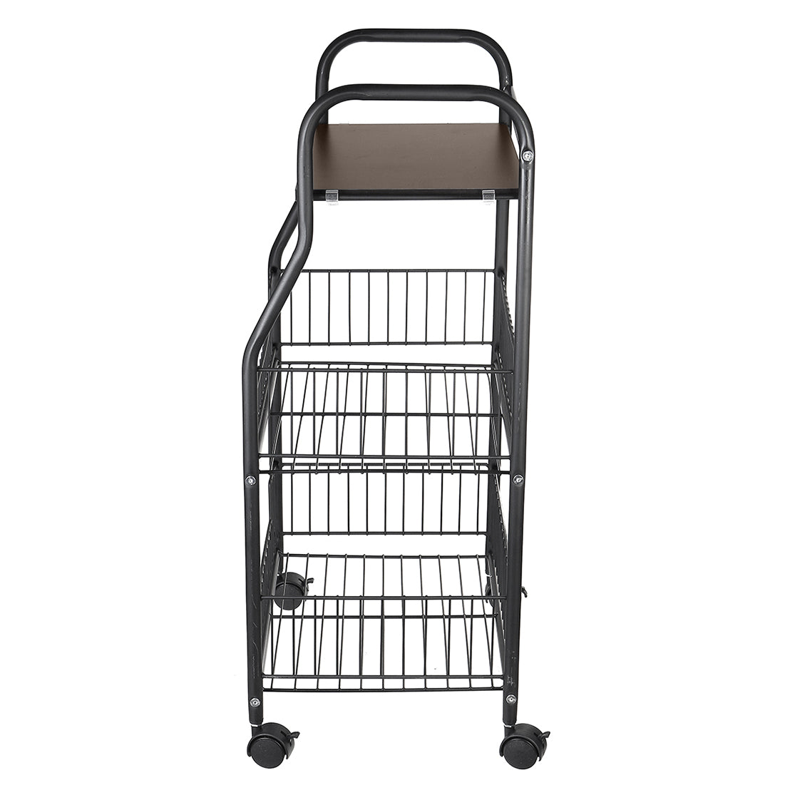 Raft metalic mobil, multifunctional, 3 polite, Naimeed D4401, Negru